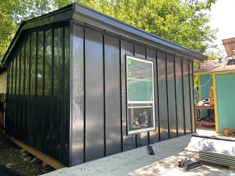 Black standing seam metal wall panels for Metal Roof Installation in Myrtle Grove